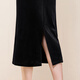 Sibaishe gold velvet one-step skirt 2025 autumn new women's high-waist retro mid-length skirt