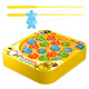 B.DUCK Children's Fishing Toy Magnetic 3 Baby Intelligence Brain Hand and Eye Coordination Focus Training Electric Music Rotation