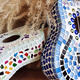 Handgefertigte DIY Mosaic Material Bag Hawaiianer kleiner Gitarre Ukulele 4-Saiten Ukulele Windmühle Ukulele + Materialbag