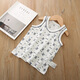 Printed cotton house 3-piece children's pure cotton vest for male and female babies Japanese casual baby tops bottoming shirt without fluorescence Airplane vest 3-piece 100