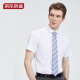 Jingjing Tokyo-made shirt men's solid color machine washable business professional formal wear men's white shirt short-sleeved shirt men's white 41