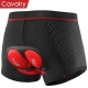 Cavalry cycling underwear shorts cycling clothing male and female silicone cushion breathable quick-drying mountain bike road bike pants seat cushion equipment black and red XL size