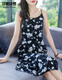 
Shanidoluo large-size women's summer clothing new product fat girl looks slim and fashionable dress age-reducing fashion slimming suspender skirt 16818 Black XL Recommended 100-130Jin [Jin equals 0.5 kg] to wear