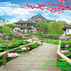 Célébrité Internet Backs de fond live tissu 3D Paysage en trois dimensions peinture de paysage mobile haute définition live chambre extérieur fond intérieur mur ZP-13547 2,5 mètres de large - 3 mètres de haut (type de crochet)