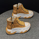 
AI genuine leather dad shoes for women 2024 autumn and winter new thick sole high-rise women's shoes sports casual shoes soft sole travel shoes yellow [single] WZZS677 36