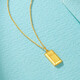 Liuguifu Jewelry Yellow 18K Gold Necklace Gold Brick Pendant Chain Necklace for Women EK0300028