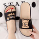 Jinbingheng Slipper Frauen neue süße Cartoon Freizeitheim komfortable Sandalen Sommer Home Vielseitige Anti-Rutsch-Sandalen niedlicher Milch Teebär 36-37 [Geeignet für Größen 35-36] Cartoon nied