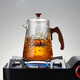Mesni thickened glass teapot teapot heat-resistant glass teapot wooden handle teapot Kung Fu tea set