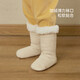 Babylove baby socks winter baby mid-tube socks thickened lamb velvet warm socks plus velvet New Year socks non-slip toddler socks