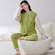 Qianzhiya (Qianzhiya) Pyjamas für Mädchen im Herbst und Winter verdickte reine Pure Cotton Mezzanine Langarmed Home-Kleidung sowie Baumwollluft-Baumwollwärme dünne Baumwollset MFT-15271# Frauen L/165