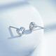 Mengjinyuan PT950 platinum earrings sparkling love car flower earrings, birthday gift for girlfriend, about 1.35g