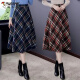 
Woodpecker with pocket wool wool autumn and winter new thickened plaid skirt mid-length high-waisted slim A-line skirt card red plaid skirt 686 (skirt length 75cm) thickened M Recommended 90-110Jin [Jin equals 0.5 kg]