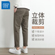
Jewish spring and autumn casual pants for men loose small straight-leg new men's cone-shaped fashion and versatile long pants 9904 brown 32