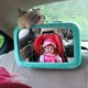 Car baby mirror Special for car child safety seats Reverse baby reflector basket rearview mirror Car baby observation mirror HD pink Reverse seat special for reverse installation