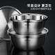 Newair food-grade 304 stainless steel thickened household kitchen egg-beating and rice-washing drain basin sink set thickened 304 stainless steel 22CM/basin + lid