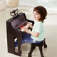 Hape electronic piano toy music lighting teaching electronic piano simulation wooden 3-6 year old boys and girls children early education 25 key sound and light vertical piano black E0629
