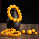 Fat Donglai same style chicken oil yellow original stone old beeswax single bead pendant amber round bead bracelet loose beads star and moon Rudraksha chicken oil yellow-6mm-single