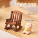 Cute decompression small ornaments office desktop decoration girls' workstation emotional stability birthday gifts Snack pig + rocking chair