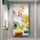 Pintura decorativa del porche de Mohu Pintura vertical de porche simple Puerta opuesta Mural Corredor Nordic Corredor Inicio Home y Fugui 12149 Porcelana de cristal de alto transparente-Marco negro 90*180 Customizado Customizado