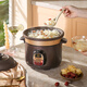 Royalstar Electric Stew Pot Fully Automatic Soup Ceramic Purple Clay Pot Household Large Capacity Intelligent Scheduled Electric Stew Cup Porridge Electric Casserole Slow Cooker Soup Pot Stewing Pot Mechanical Model Manual Turn Off 3.5L (3-4 People)