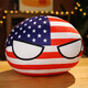 Xuanxuan Baby Cute Poland Ball Animation Peripheral Cos Doll Doll Plush Toy Cartoon Country Ball Pillow Doll China Ball-Big Eyes 10cm (Pendant)