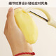 OOU Couteau d'office couteau à fruits éplucheur grattoir éplucheur en acier inoxydable artefact d'épluchage en acier inoxydable de haute qualité lame tranchante + épluchage lisse (blanc lait)