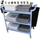 
Thickened hotel restaurant bottom bar, dining cart, bowl, basket, dining basin, security frame, kitchen bowl, chopstick storage basket 693 gray