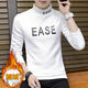 Commander Bear Herren-Langarm-T-Shirt Herbst und Winter Sweatshirt Herren Winter High-Neck plus Samt verdickte Herren-Basis-Hemd Trendy Black 6623 Kleine M /85-100jin [Jin entspricht 0,5 kg]
