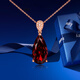 Junpo DR-MEILIA 18K rose gold necklace women's pigeon blood ruby garnet pendant clavicle chain luxury jewelry 12 carat 18K gold garnet pendant