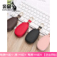 Kangaroo brand luxury business mini fashion universal leather household small key bag waist hanging Korean version large capacity car brown color regular version