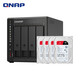 威联通（QNAP）TS-464C2 四核心处理器8G内存16Tnas网络存储服务器内置双M.2插槽手机扩容
