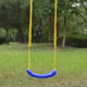 
Swing outdoor swing indoor children's outdoor large bend board swing swing larger and thickened adult easy to carry swing board Pink swing (with rope) with hook + hanging belt