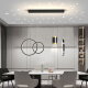 Okojia restaurant chandelier light luxury starry sky ceiling dining room lamp hotel lighting bar lamp Nordic post-modern simple lamp 6001 gray + 100CM + 45W infinite remote control dimming + intelligent voice