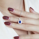 Haikai Necklace Women's Royal Blue Sapphire Necklace Platinum Luxury Jewelry Valentine's Day Birthday Gift Royal Sapphire Necklace (78 Points/Selected Blue/Flawless to the naked eye)