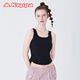 Kappa (Kappa) Kappa vest women's short inner wear high elastic slim ribbed cotton breathable bottoming sling fitness underwear for women