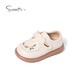 Snuffy Children's Leather Shoes Autumn National Style Girls Hanfu Shoes Princess Shoes Baby Comfortable Soft Soled Toddler Shoes Cream White 28