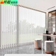 Aluminum alloy vertical curtain vertical blinds lift electric balcony blackout sunshade living room office dream curtain 5CM aluminum alloy pure white
