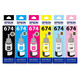 EPSON 674 series ink suitable for L801/L805/L810/L850/L1800 674 series six-color set