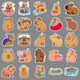 50 Capybara Cartoon Stickers Kapibala милый коричневый