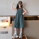 
Qipai Girls Suit Summer Thin 2024 New Fashionable Girls Summer Suit Children's Summer Overalls Summer Shorts Overalls 160 (suitable for height 150CM)