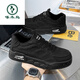 Woodpecker Men's Shoes 2025 Spring and Autumn New Casual Sports Shoes Low-top Breathable Thick Soles Increased Outdoor Work Wear-Resistant Little Black Shoes Black Warrior Genuine* Counter Same Style 42