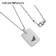 EMPORIO ARMANI Armani men's necklace personalized eagle logo card pendant birthday gift for boyfriend EGS2471040