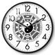 Ziwu Liuzhu Bagua Kreative Wanduhr Traditionelle chinesische Medizin Gesundheit Home Uhr Schönheit Salon Spa Club Stille Wanduhr LQXBK677 Schwarzer Nadel Schwarzer Rahmen 12 Zoll (Durchmesser 30cm)