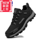 Rubber sole sneakers men's health shoes men's buckle shoes men's shoes 2021 new leather waterproof casual sneakers shoes men's outdoor wear-resistant non-slip work shoes men BB14088LQ black 39