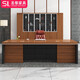 Shengli boss desk office desk simple modern executive desk manager desk office desk and chair combination 2.0*0.8 meters with side cabinet movable cabinet teak color