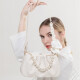
Feng Shang Yun Duo Wrinkled Bag Women's Shoulder Crossbody Bag Pearl Chain Bag Fashionable Underarm Bag Valentine's Day Gift Cloud Duo Wrinkled Bag [Beige]