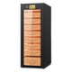 Bulldog cigar cabinet constant temperature and humidity, ammonia removal fingerprint lock control wet eggplant password lock energy-saving WiFi remote control VC428 Divine Dog PLUS cedar wood moisturizing naked breeding imported home VC528 Divine Dog PLUS fingerprint lock + height 1.79 meters black