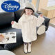 
Disney girls winter jacket new baby girl winter style warm long fur children new winter clothes trendy gray long fur jacket 120