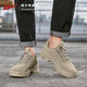 
Huili men's shoes labor protection shoes spring and summer new Martin boots travel outdoor mountaineering sports casual workwear shoes men 1238-Khaki 40