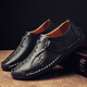 Western Region Kamelgröße Marke 2023 Herren Lederschuhe Herren Herbst Neue echte Lederbohnenschuhe Großgröße 9912 Rotbraun 39